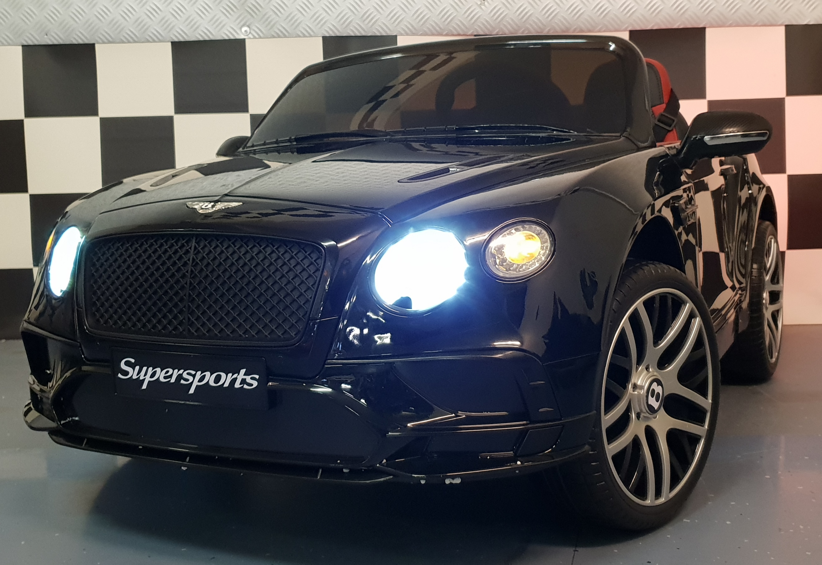 Port Waterig met tijd kinder accu auto Bentley Continental, afstandbediening, 2 persoons