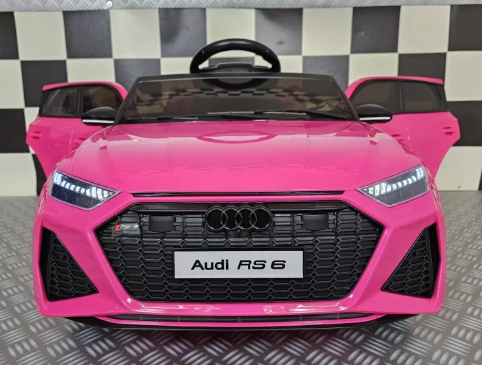 Audi RS6 roze kinderauto