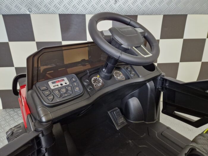 Elektrische kinderauto transporter rood