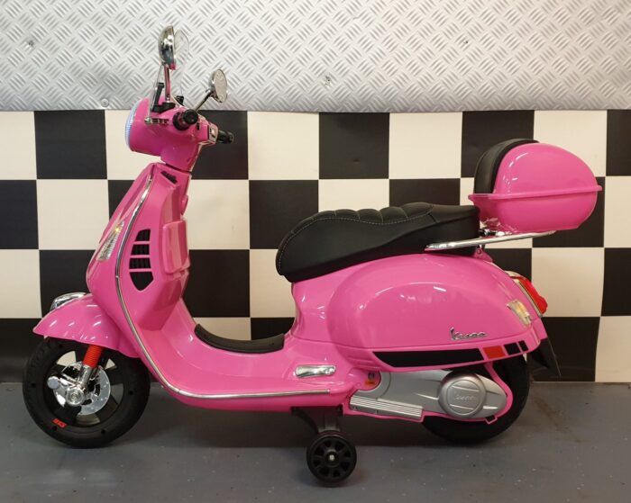 elektrische kinderscooter vespa roze