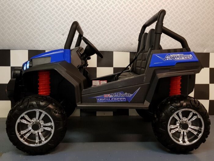 V Twin blauw kinderjeep elektrische 2x12 volt accu