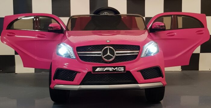 12 volt roze Mercedes A45 kinderauto met 2.4G RC