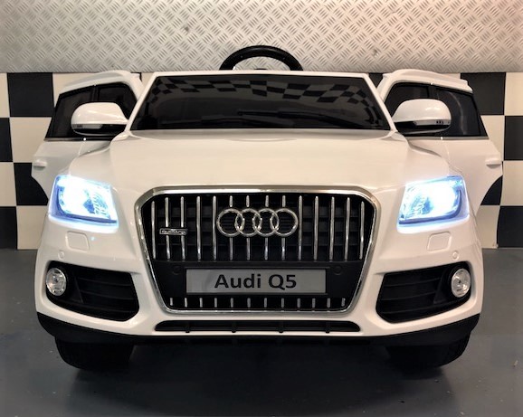 Witte Audi Q5 Quattro accu auto 2.4G 12 volt