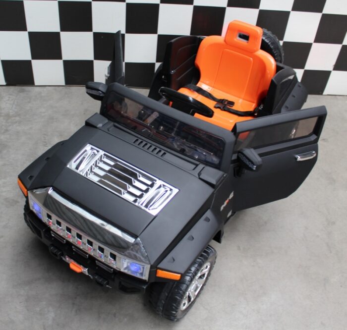 H4 kinderauto 12 volt mat zwart 2.4G rc