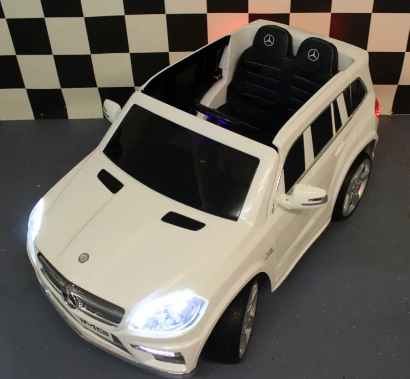 Jamara Mercedes GL63 AMG Slipcar Wit 2-in-1 - Duwauto Met Rugleuning En Geluiden Voor Peuters