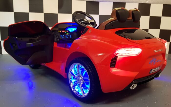 Rode Maserati accu speelgoedauto 12 volt