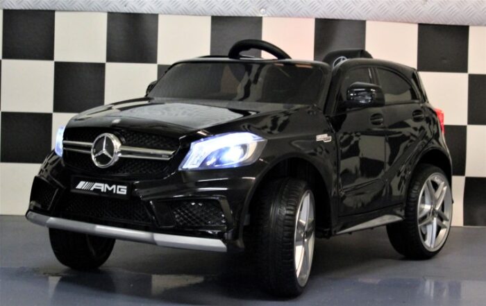Mercedes A45 elektrische kinderauto zwart 12v 2.4G RC