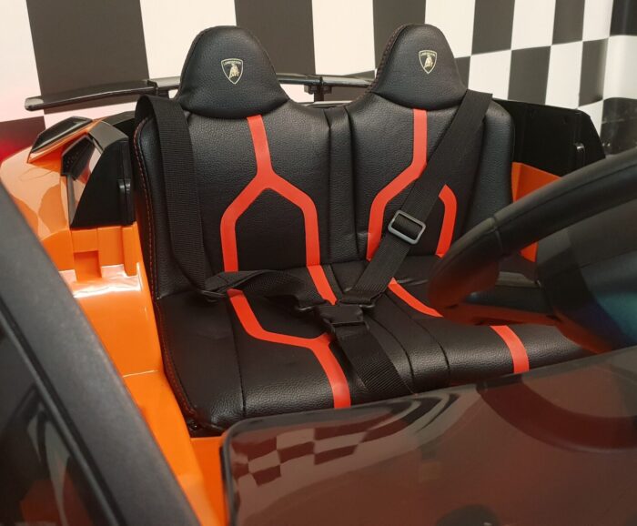 Leder zitting Lamborghini kinderauto