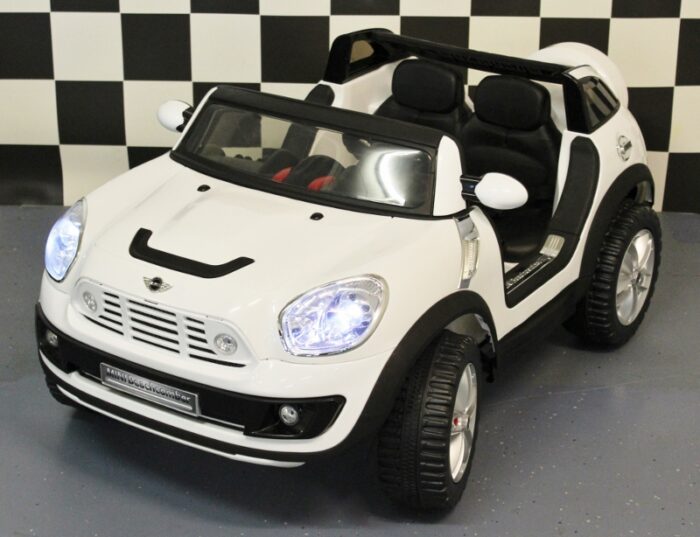 Mini Cooper Beachcomber kinderauto wit met afstandbediening