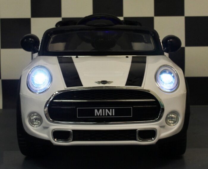 mini cooper kinderauto 12v rc bediening wit