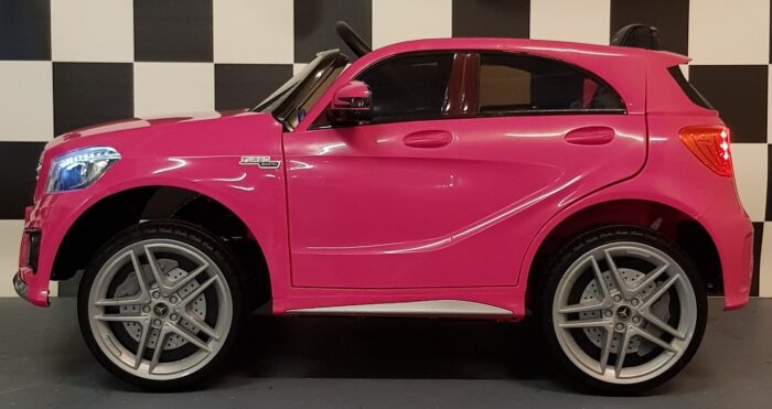 Kinderauto MB A45 roze 12 volt en 2.4G afstandbediening