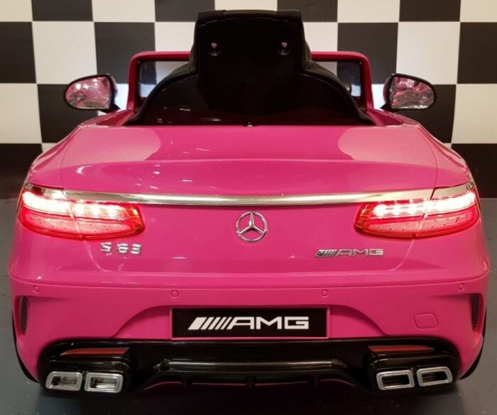 Mercedes Benz S63 roze kinderauto