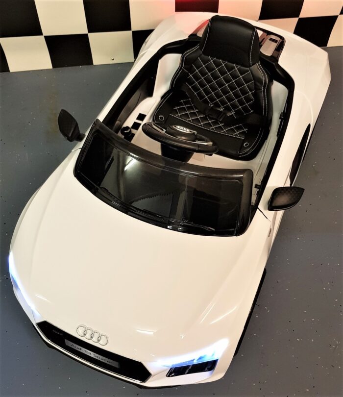 Accu auto Audi R8 Spyder wit 2.4G 12V