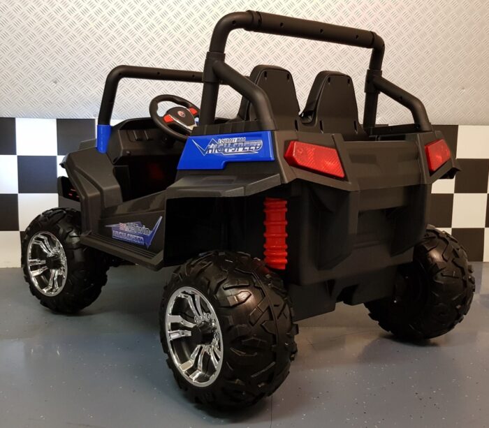 Blauwe elektrische kinder accu jeep 2.4G afstand bestuurbaar