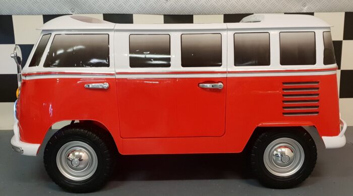Elektrische 12 volt Samba kinderauto VW bus rood
