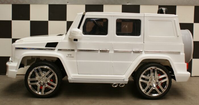 Witte Mercedes G63 speelgoedauto 12 volt 2.4g rc