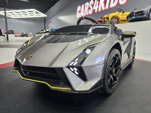 Elektrische kinderauto Lamborghini Auténtica metallic grijs